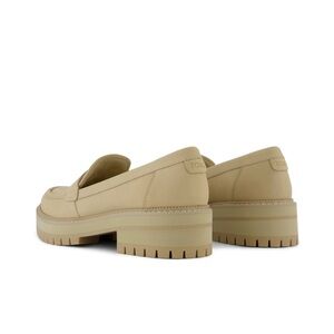 Cara Loafer Natural Almond Leather and Rafia
